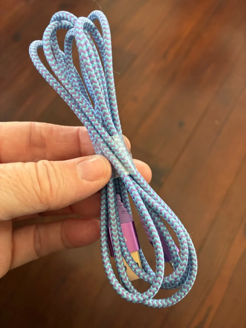 Braided USB Charging Cables - Pastel Blue, Pink, Lavender